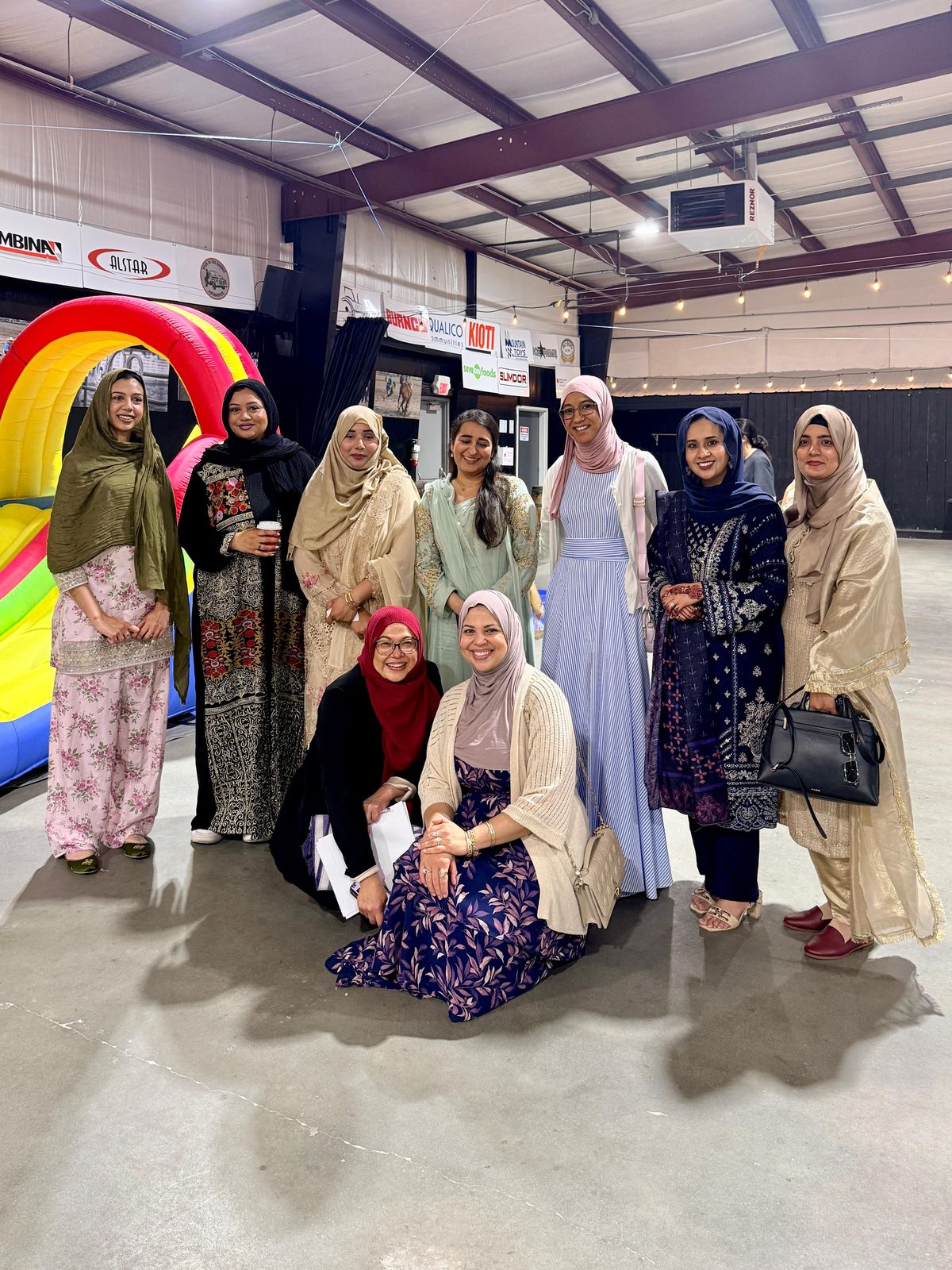 Community group portrait at a Muslims of Cochrane gathering
