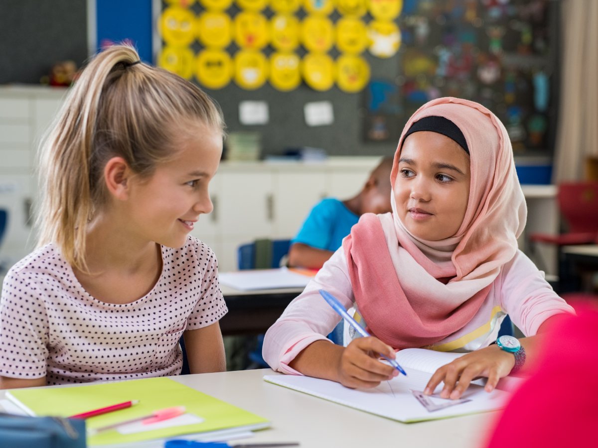 Children learning together during a Qur’an education program
